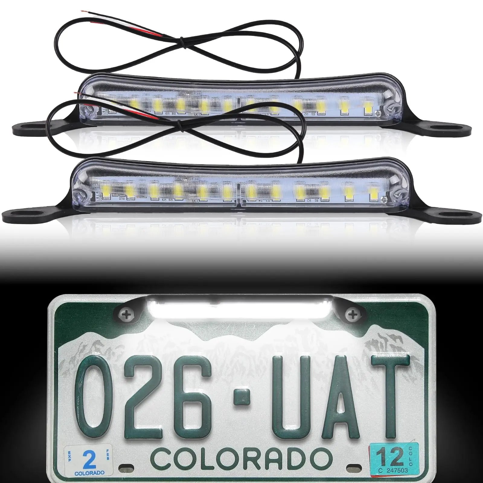 2 PCS 12V DC White LED License Plate Light Ultra Bright Waterproof And Durable Assembly Replacement for Car
2 PCS 12V DC White LED License Plate Light Ultra Bright Waterproof And Durable Assembly Replacement for Car