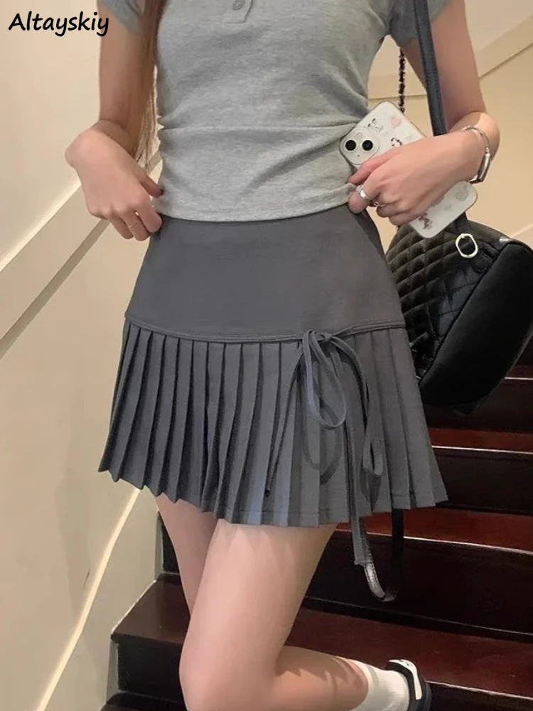 Lace-up Skirts Women Solid A-line High Waist Summer Spicy Simple Korean Style Temper All-match Design Female Popular Daily New
Lace-up Skirts Women Solid A-line High Waist Summer Spicy Simple Korean Style Temper All-match Design Female Popular Daily New