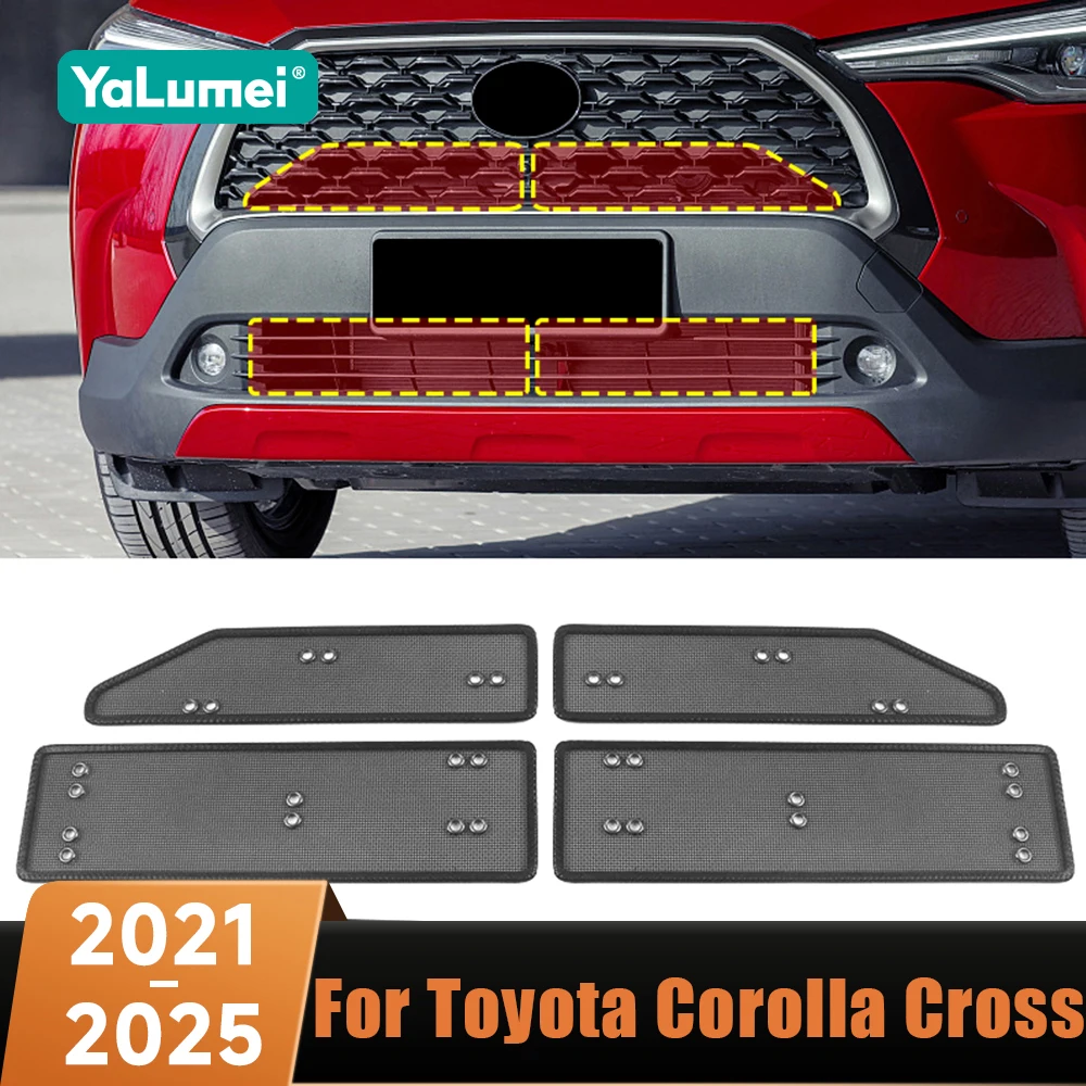 Передний бампер автомобиля, сетка от насекомых, вставки, накладка на вентиляционное отверстие для Toyota Corolla Cross XG10 2021 2022 2023 2024 2025 Hybrid 
Передний бампер автомобиля, сетка от насекомых, вставки, накладка на вентиляционное отверстие для Toyota Corolla Cross XG10 2021 2022 2023 2024 2025 Hybrid