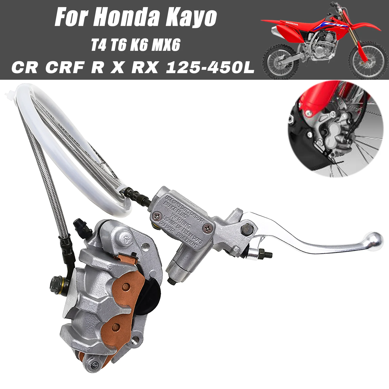 NEW Motorcycle Front Hydraulic Brake Caliper Master Cylinder Pump For Honda CR CRF CRFX 250 450 450X 450RX Motocross Accessories
NEW Motorcycle Front Hydraulic Brake Caliper Master Cylinder Pump For Honda CR CRF CRFX 250 450 450X 450RX Motocross Accessories