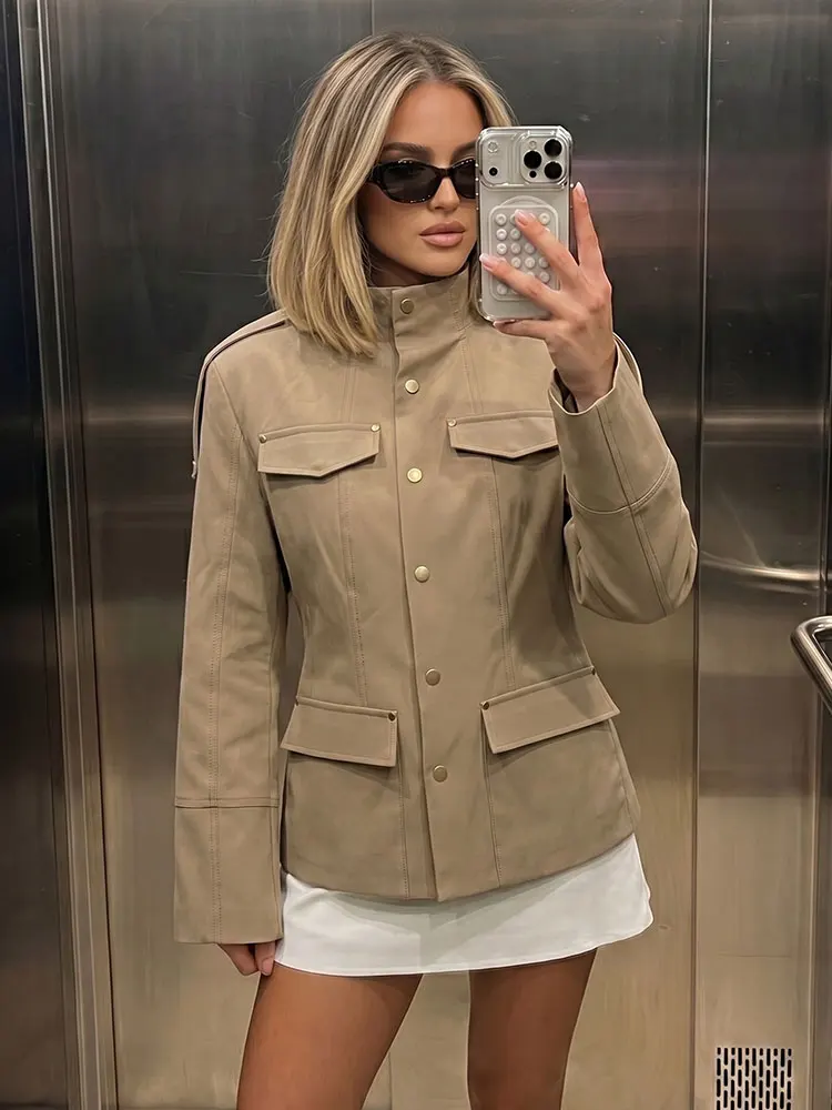 Vintage Womens Retro Classic Khaki Jacket Long Sleeve Coat for Elegant Style Casual Fashion Streetwear Outfits Overcoat Tops
Vintage Womens Retro Classic Khaki Jacket Long Sleeve Coat for Elegant Style Casual Fashion Streetwear Outfits Overcoat Tops