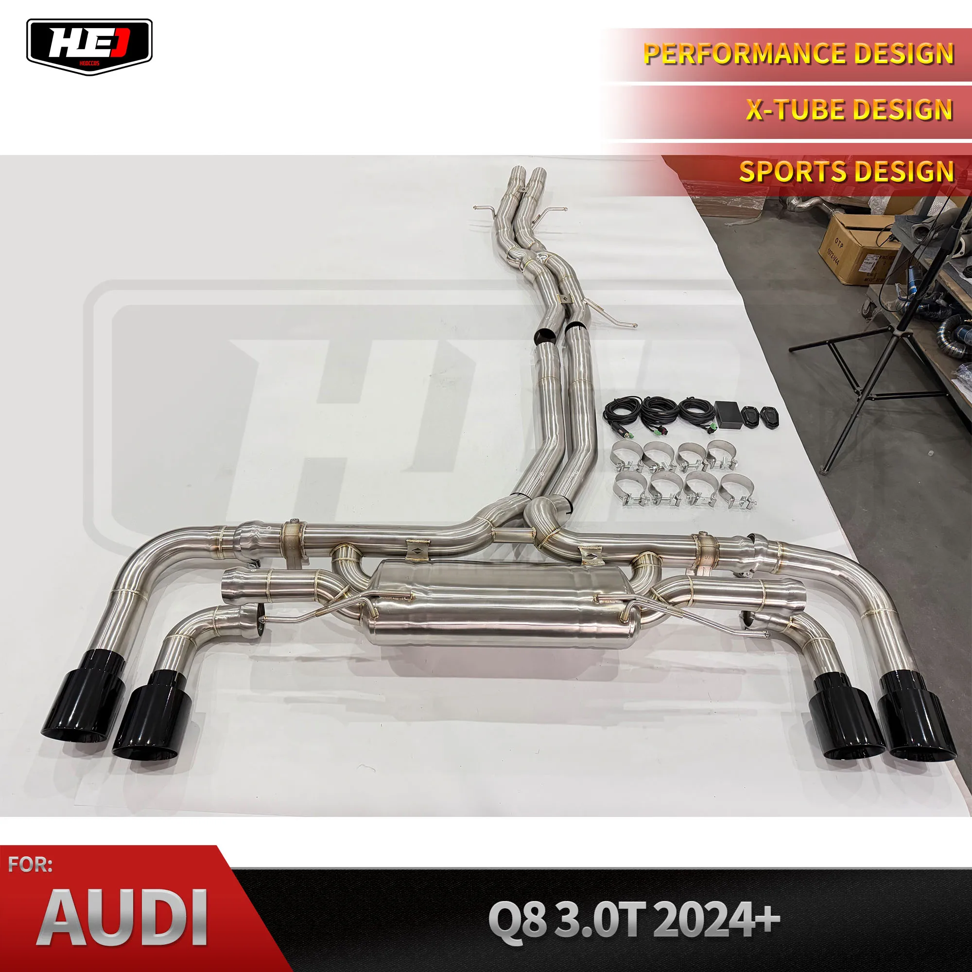 HEO Performance Catback Exhaust System for Audi Q8 3.0T 2024+ Valvetronic Muffler 304 Stainless Steel Exhaust Pipes
HEO Performance Catback Exhaust System for Audi Q8 3.0T 2024+ Valvetronic Muffler 304 Stainless Steel Exhaust Pipes