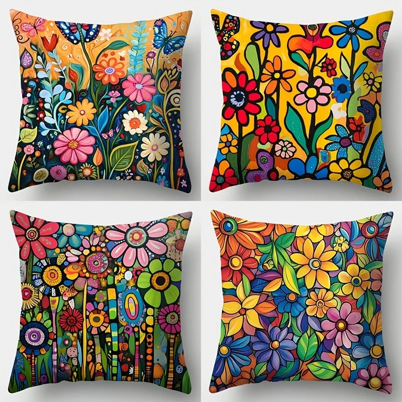 Vibrant Abstract Floral PillowcasesLiving room sofa cushion cover, soft and comfortable, bedroom room decoration
Vibrant Abstract Floral PillowcasesLiving room sofa cushion cover, soft and comfortable, bedroom room decoration