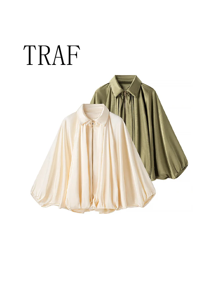 TRAF European and American style summer new fashion trend solid color women's clothing series puff sleeve pilot jacket
TRAF European and American style summer new fashion trend solid color women's clothing series puff sleeve pilot jacket