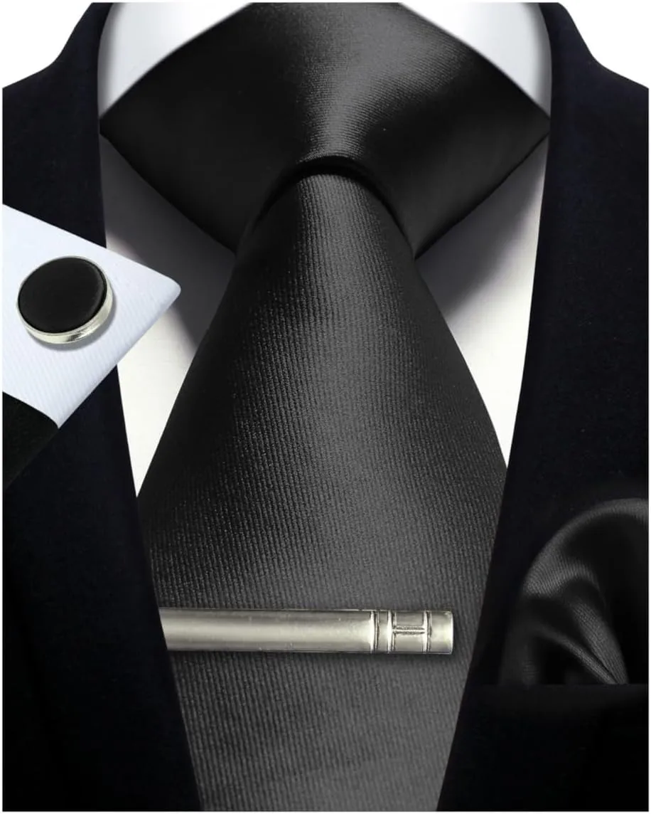 Formal Business Solid Color Silk Necktie Handkerchief Cufflinks Tie Clip Set For Men Party Wedding Mens Ties Accessoreis Gift
Formal Business Solid Color Silk Necktie Handkerchief Cufflinks Tie Clip Set For Men Party Wedding Mens Ties Accessoreis Gift