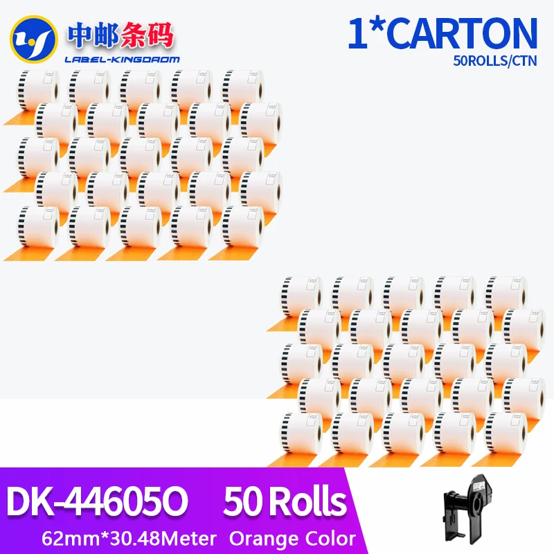 50 рулонов оранжевого цвета Brother Generic DK-44605, непрерывная этикетка, совместимая с принтером этикеток QL-570/580/700/710/720NW DK-4605
50 рулонов оранжевого цвета Brother Generic DK-44605, непрерывная этикетка, совместимая с принтером этикеток QL-570/580/700/710/720NW DK-4605
