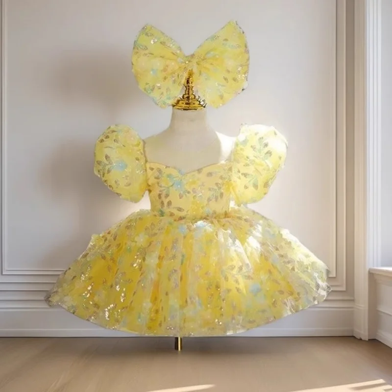 New Children's Dance Costume Performance Dress Kindergarten Cute Puffy Skirt Performance Dress Girl's Sequin Tulle Dress Princes
New Children's Dance Costume Performance Dress Kindergarten Cute Puffy Skirt Performance Dress Girl's Sequin Tulle Dress Princes