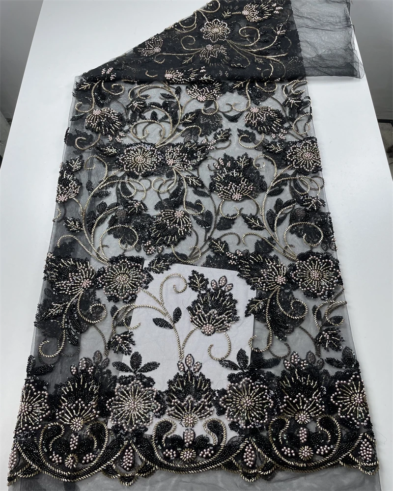 African Nigerian French Net Groom Embroidery Tulle Sequins Lace Fabric Heavy Beaded Luxurious Wedding Lace for Brides 
African Nigerian French Net Groom Embroidery Tulle Sequins Lace Fabric Heavy Beaded Luxurious Wedding Lace for Brides