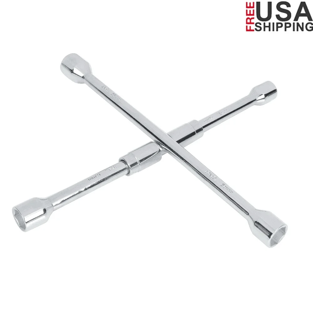 Universal 14 Inch Folding Lug Wrench 4 Way Tire Tool Steel Construction Cars SUVs Pickups Vans Compact Storage Model 6221
Universal 14 Inch Folding Lug Wrench 4 Way Tire Tool Steel Construction Cars SUVs Pickups Vans Compact Storage Model 6221