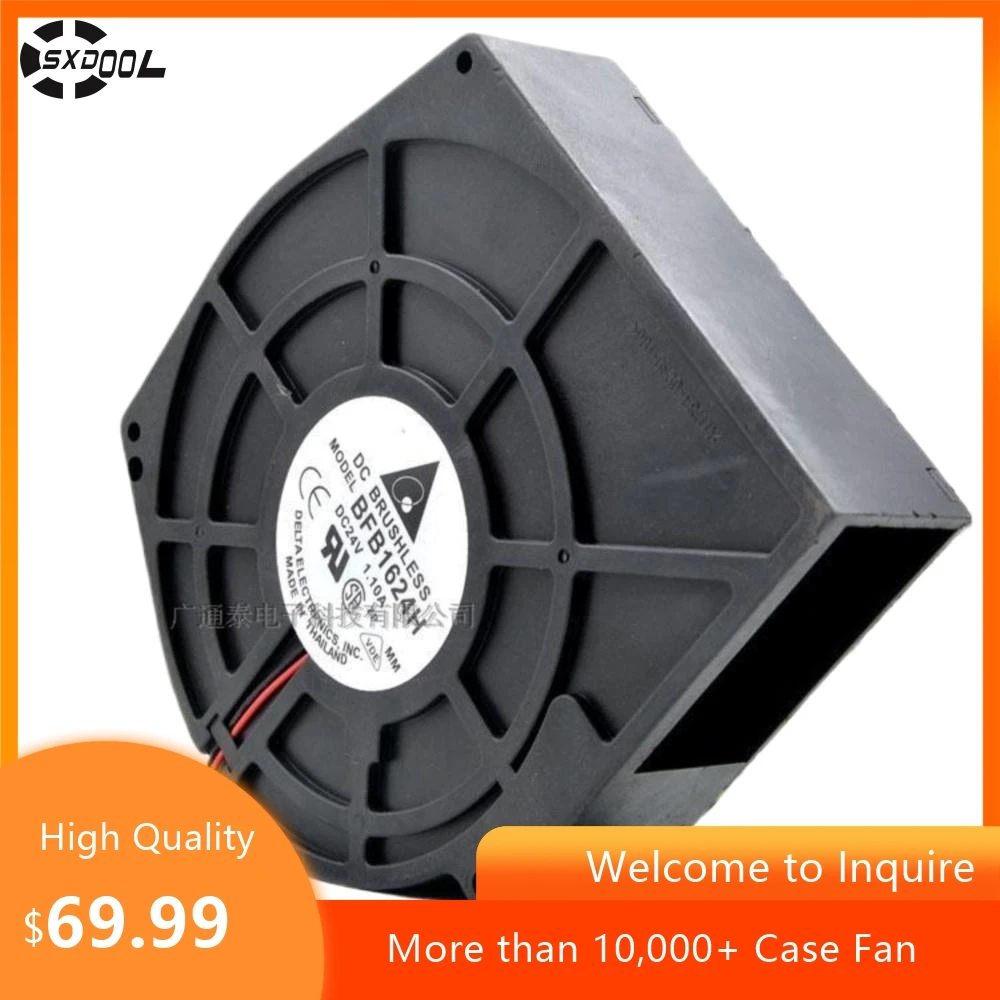 BFB1624H Delta 159x165x40mm DC Cooling Fan for Large Air Flow Blast Applications, Industrial Equipment Ventilation Systems
BFB1624H Delta 159x165x40mm DC Cooling Fan for Large Air Flow Blast Applications, Industrial Equipment Ventilation Systems