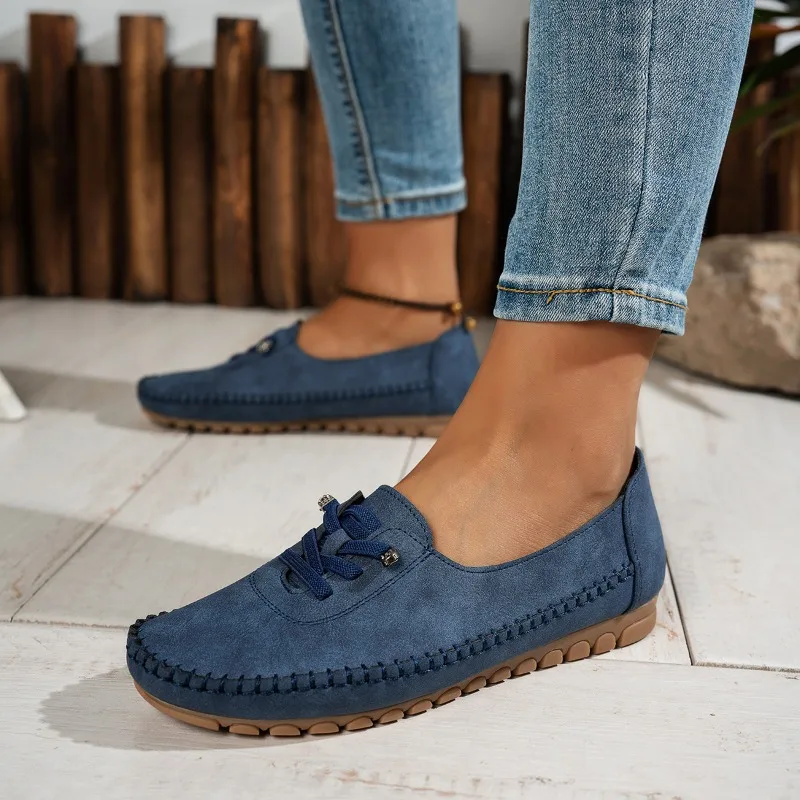 Women's Loafers Fashion Lace Up Comfortable Round Toe Soft Sole Flats Daily Walking Lightweight Versatile Slip on Casual Shoes
Women's Loafers Fashion Lace Up Comfortable Round Toe Soft Sole Flats Daily Walking Lightweight Versatile Slip on Casual Shoes