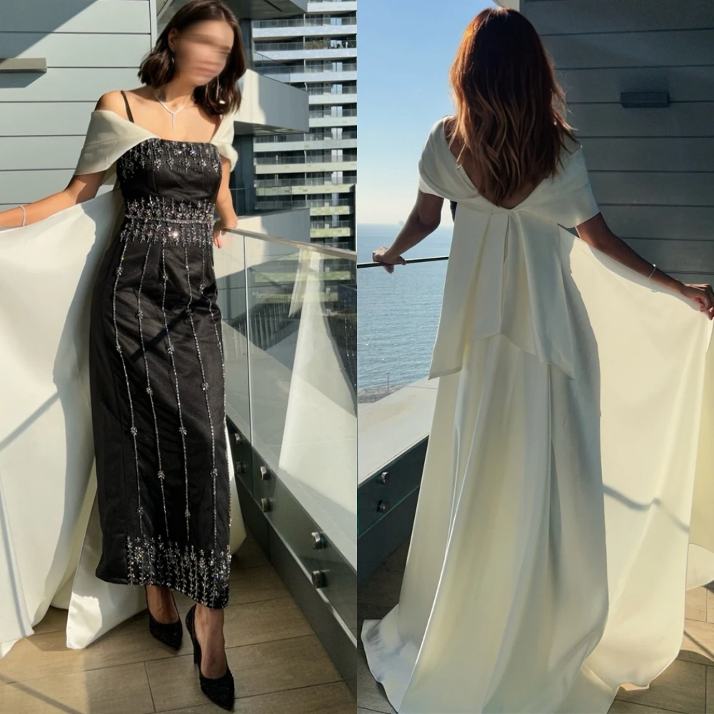 Customized Exquisite Strapless Satin Evening Dress Luxury Watteau Train Prom Dress Temperament Crystal Special Occasion Gowns
Customized Exquisite Strapless Satin Evening Dress Luxury Watteau Train Prom Dress Temperament Crystal Special Occasion Gowns