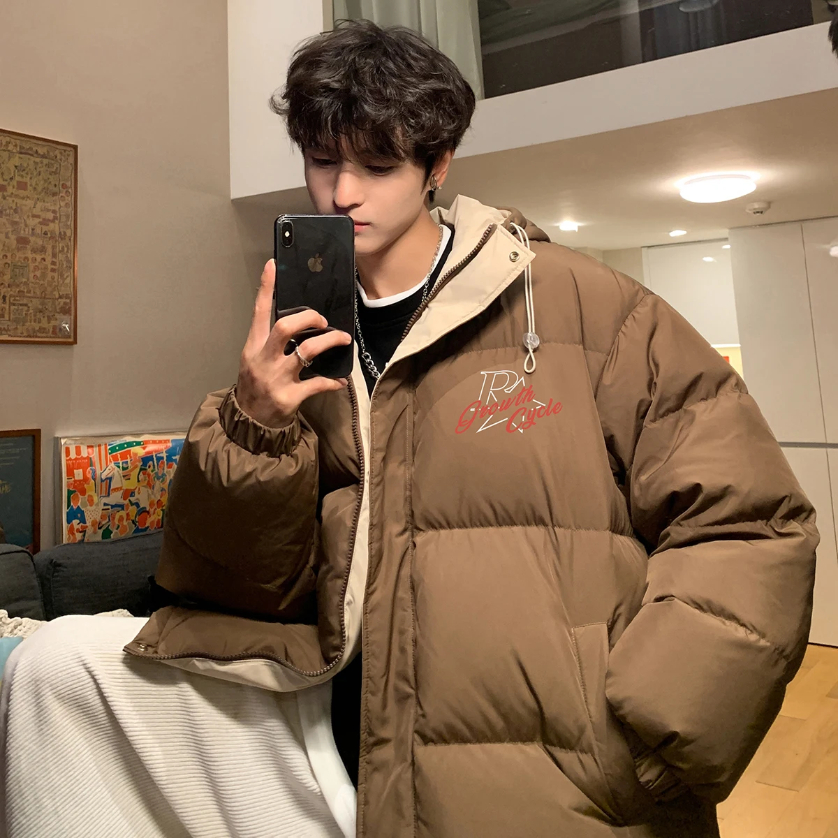 Trendy Thiened Winter Cotton Jaet for Men with Hood Couple Matching Warmth Youth Sle Zipper Closure Casual Wear
Trendy Thiened Winter Cotton Jaet for Men with Hood Couple Matching Warmth Youth Sle Zipper Closure Casual Wear