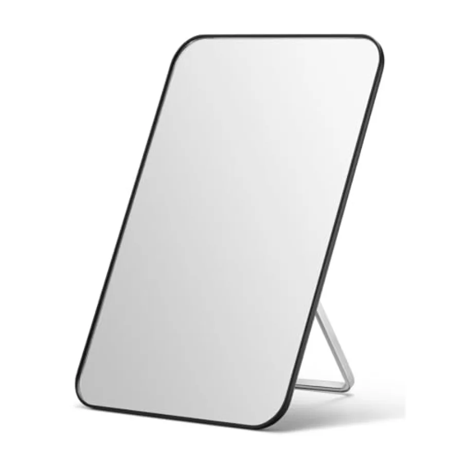 Desk Makeup Mirror, 8 x 5 Inch Table Mirror with Foldable Stand and Hanging Hole for Shaving and Travelling
Desk Makeup Mirror, 8 x 5 Inch Table Mirror with Foldable Stand and Hanging Hole for Shaving and Travelling