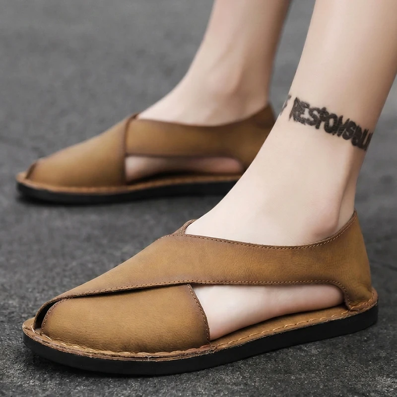 Plus Size Cowhide Slippers Soft Sole Breathable Non Slip Comfortable Wear Resistant Outdoor Beach Daily Walking
Plus Size Cowhide Slippers Soft Sole Breathable Non Slip Comfortable Wear Resistant Outdoor Beach Daily Walking