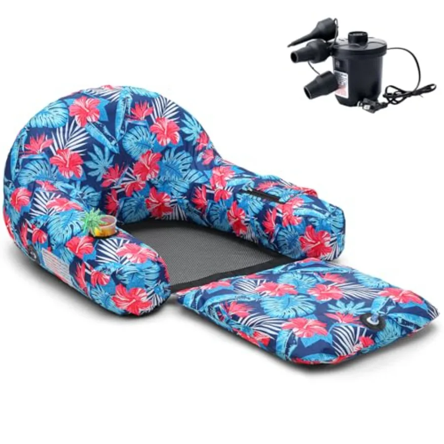 Adult pool float lounge: fabric-covered, navy blue, 2-in-1 convertible design with quick-dry cover and heavy-duty inflatable ma
Adult pool float lounge: fabric-covered, navy blue, 2-in-1 convertible design with quick-dry cover and heavy-duty inflatable ma