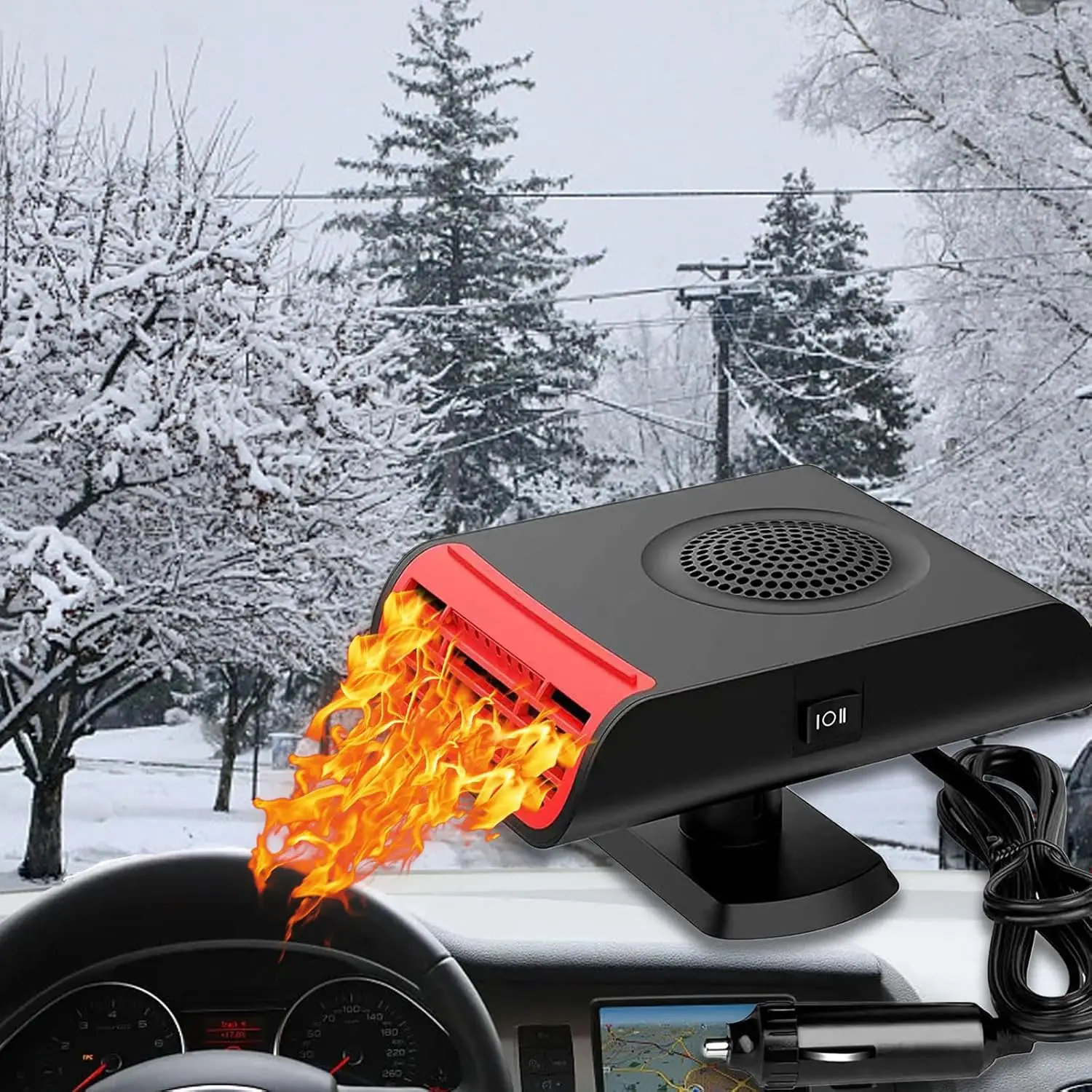 12V Portable Car Heater 150W Defroster with 360° Rotation for Car, Truck, SUV, RV
12V Portable Car Heater 150W Defroster with 360° Rotation for Car, Truck, SUV, RV