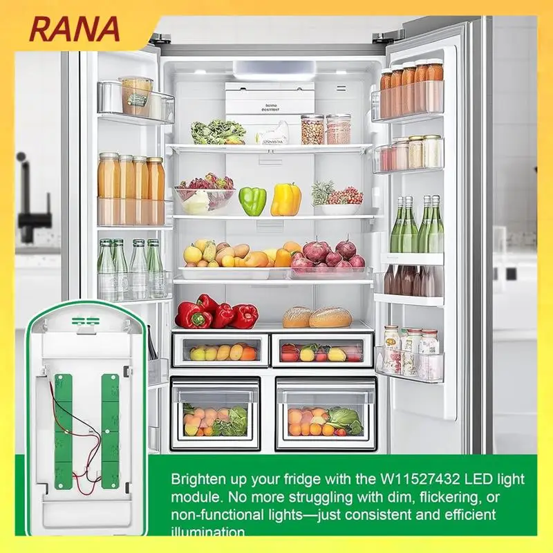 RANA W11527432 W11387579 Замена модуля светодиодной подсветки холодильника в сборе, предназначенная для холодильника Whirlpool Maytag Amana
RANA W11527432 W11387579 Замена модуля светодиодной подсветки холодильника в сборе, предназначенная для холодильника Whirlpool Maytag Amana