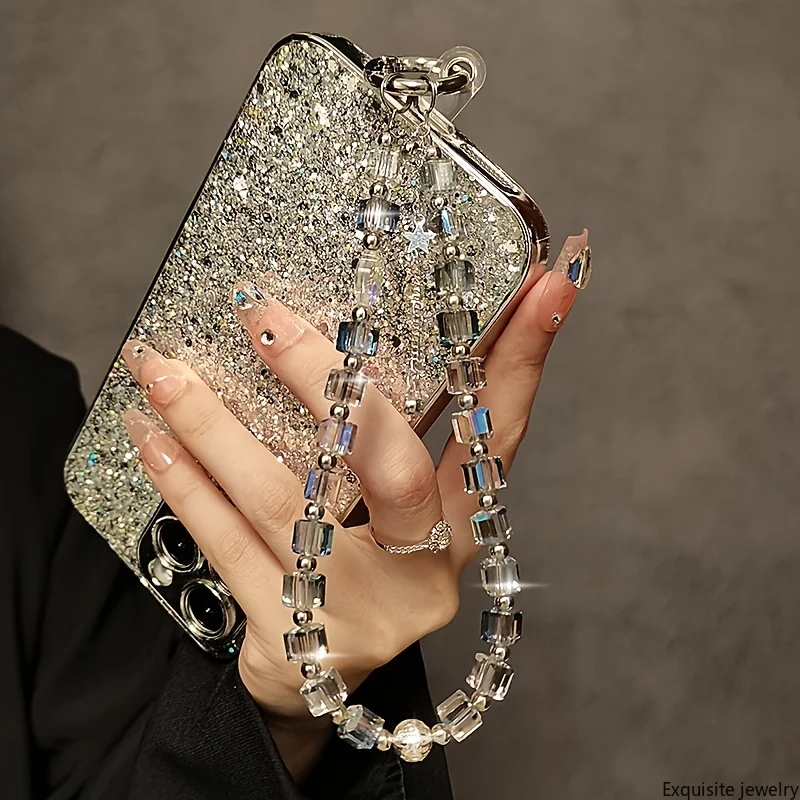 Luxury and high-end crystal bead hand chain wrist short hanging rope with clip phone case key chain bag pendant
Luxury and high-end crystal bead hand chain wrist short hanging rope with clip phone case key chain bag pendant