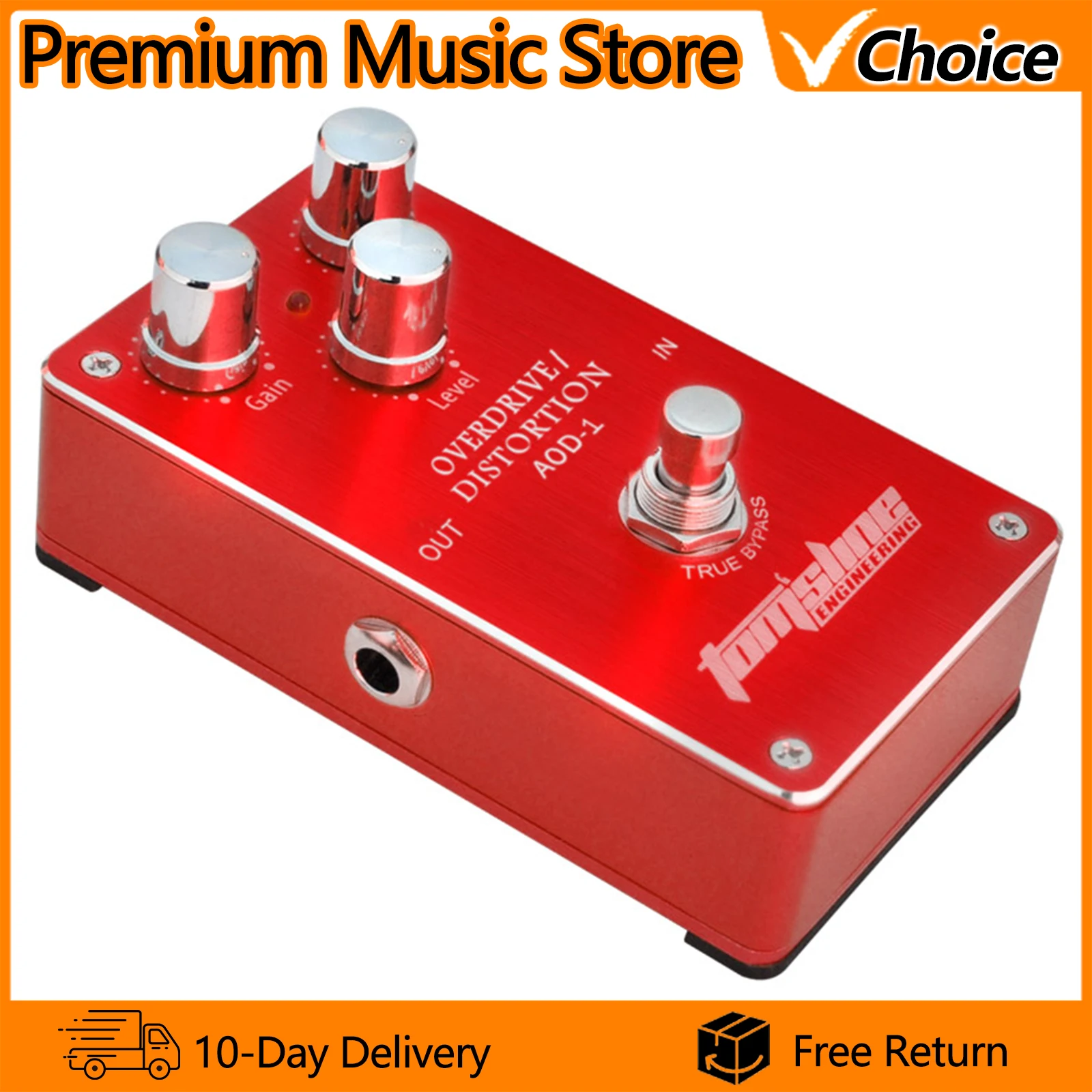 Электрогитарная педаль эффектов AROMA AOD-1 Overdrive Distortion, корпус из алюминиевого сплава, True Bypass, аксессуары и запчасти для гитары
Электрогитарная педаль эффектов AROMA AOD-1 Overdrive Distortion, корпус из алюминиевого сплава, True Bypass, аксессуары и запчасти для гитары
