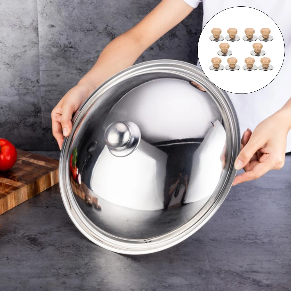 Pot Lid Handle Replacement Stainless Steel Wood Heat Resistant Ergonomic Kitchen Gadget Universal Cookware Accessories Grip
Pot Lid Handle Replacement Stainless Steel Wood Heat Resistant Ergonomic Kitchen Gadget Universal Cookware Accessories Grip