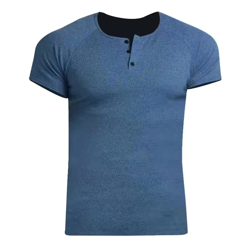 Solid Color T-shirt Men's New Summer Versatile Short-sleeved Henry Shirt Casual Men's T-shirt
Solid Color T-shirt Men's New Summer Versatile Short-sleeved Henry Shirt Casual Men's T-shirt