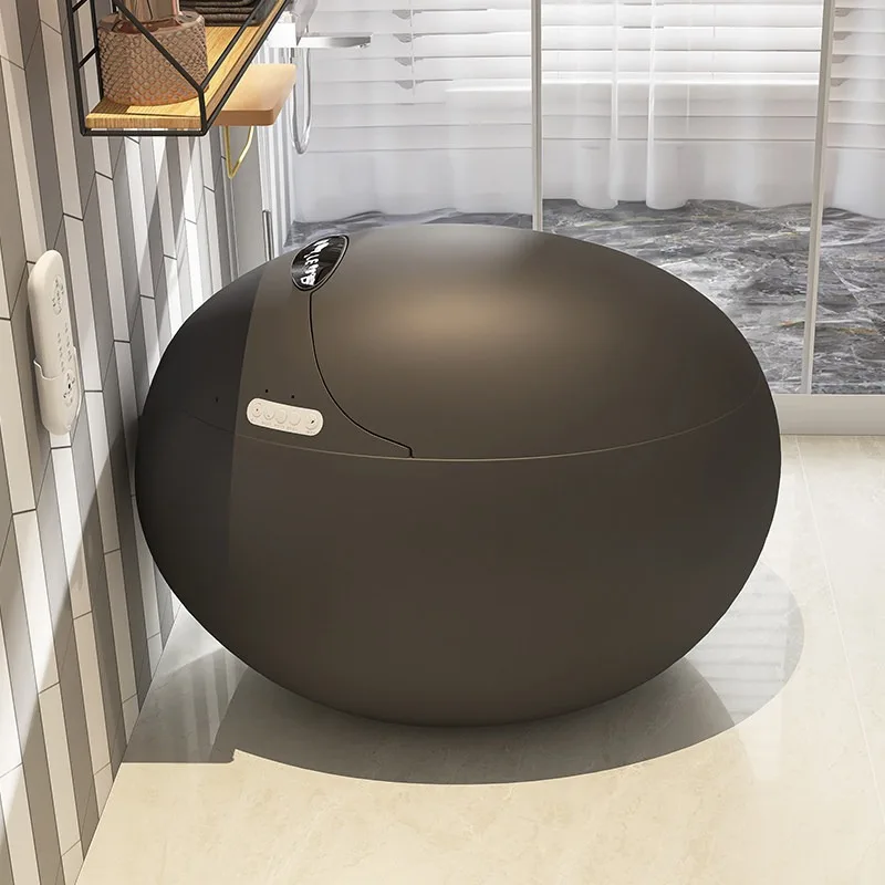 Round black smart toilet egg type, household bathroom, creative color smart toilet
Round black smart toilet egg type, household bathroom, creative color smart toilet