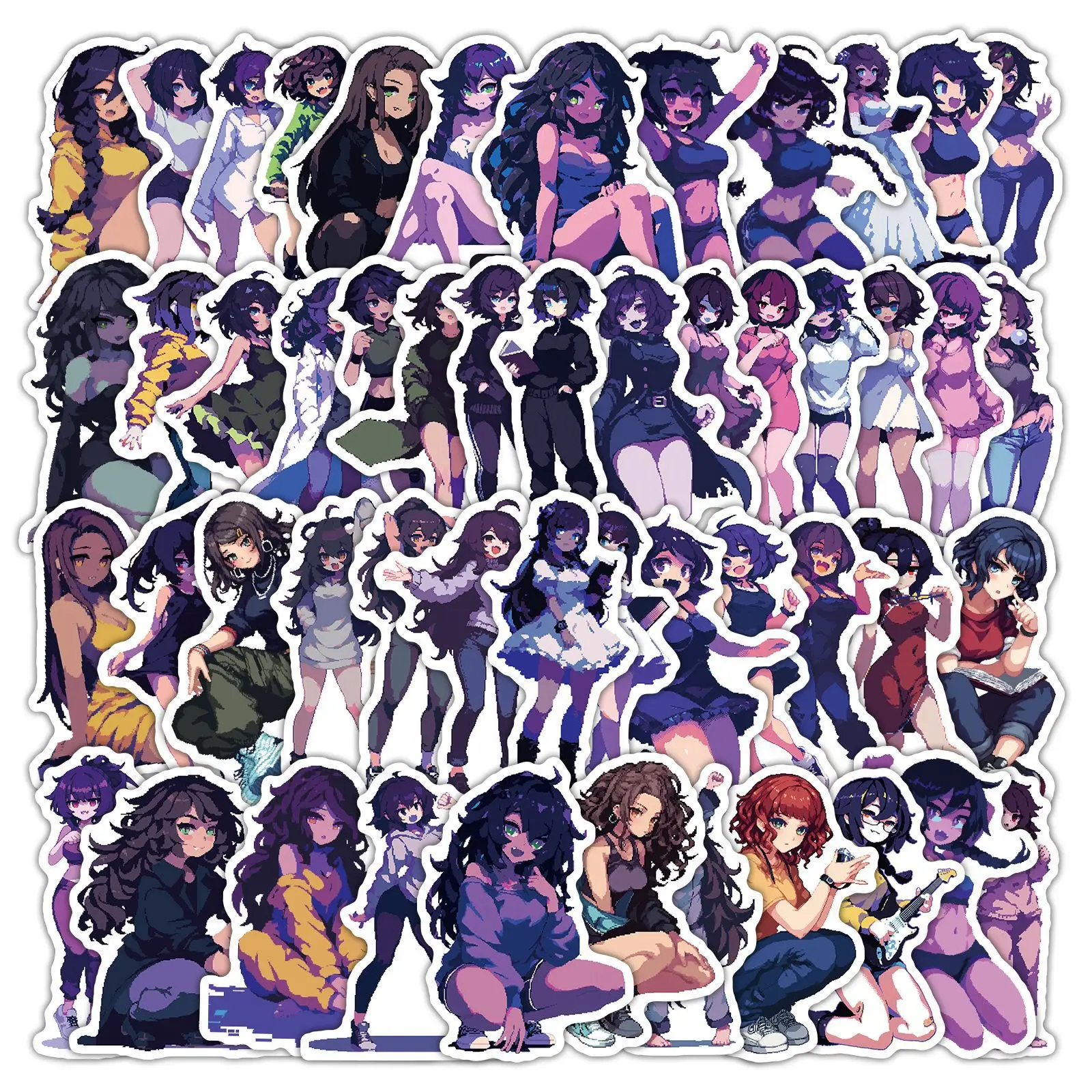 10/54PCS Cartoon Cute Sporty Sexy Girl Pixel Style Stickers Creative Personality Doodle Decal Decorative Skateboard Helmet
10/54PCS Cartoon Cute Sporty Sexy Girl Pixel Style Stickers Creative Personality Doodle Decal Decorative Skateboard Helmet