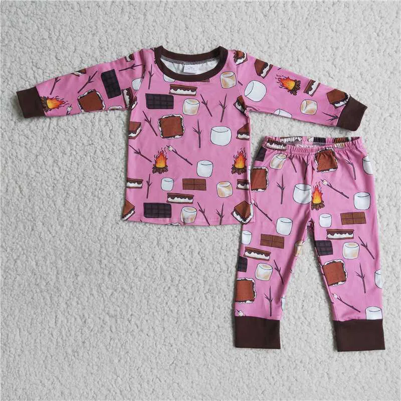 Toddler New spring fashion Girls Flame Pink Long Sleeve Pajama Set Wholesale Boutique Baby Girls Children Clothing Outfits
Toddler New spring fashion Girls Flame Pink Long Sleeve Pajama Set Wholesale Boutique Baby Girls Children Clothing Outfits