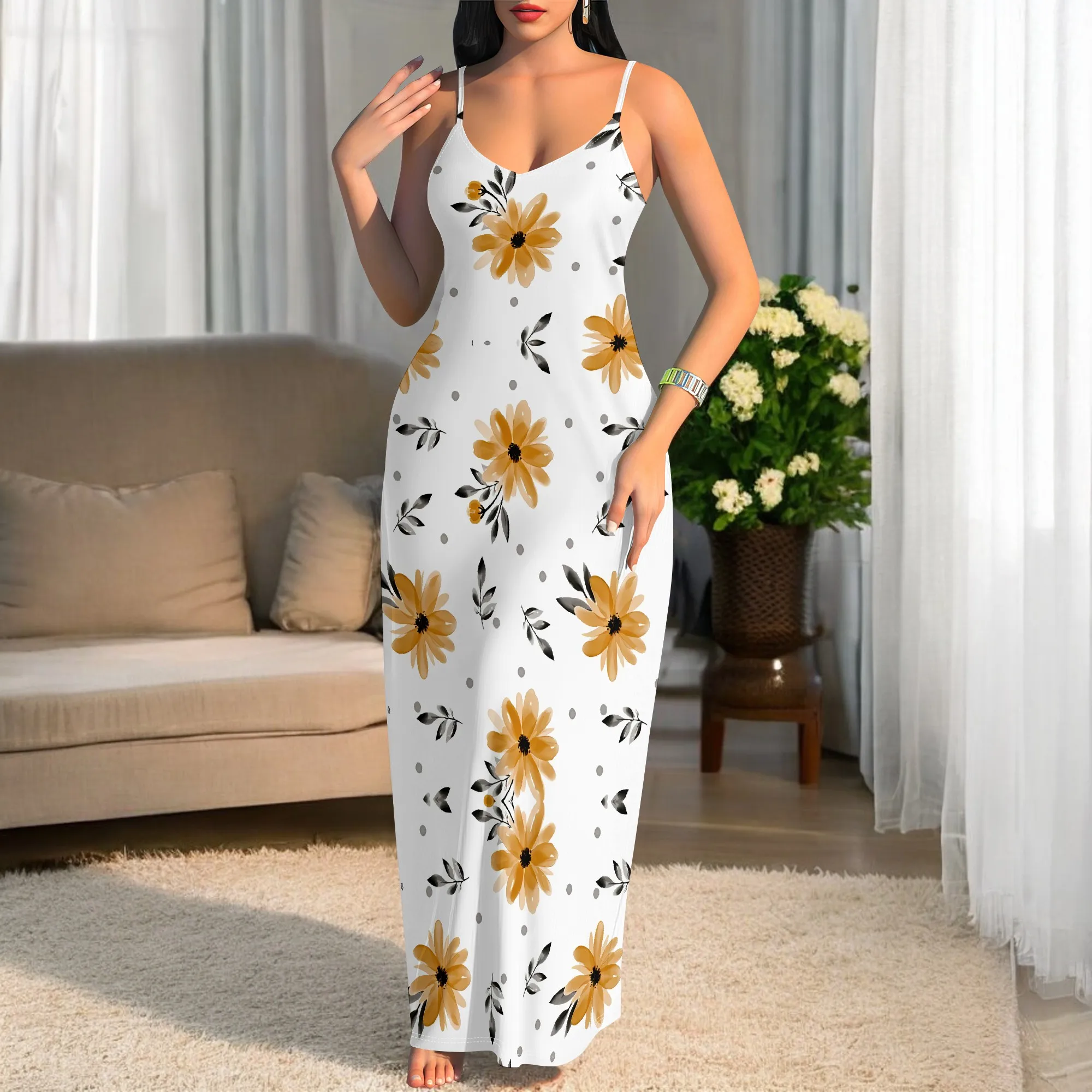 Plus Size Sleeveless Maxi Dress Red Floral Print V Neck Summer Garden Party Elegant Long Dress
Plus Size Sleeveless Maxi Dress Red Floral Print V Neck Summer Garden Party Elegant Long Dress