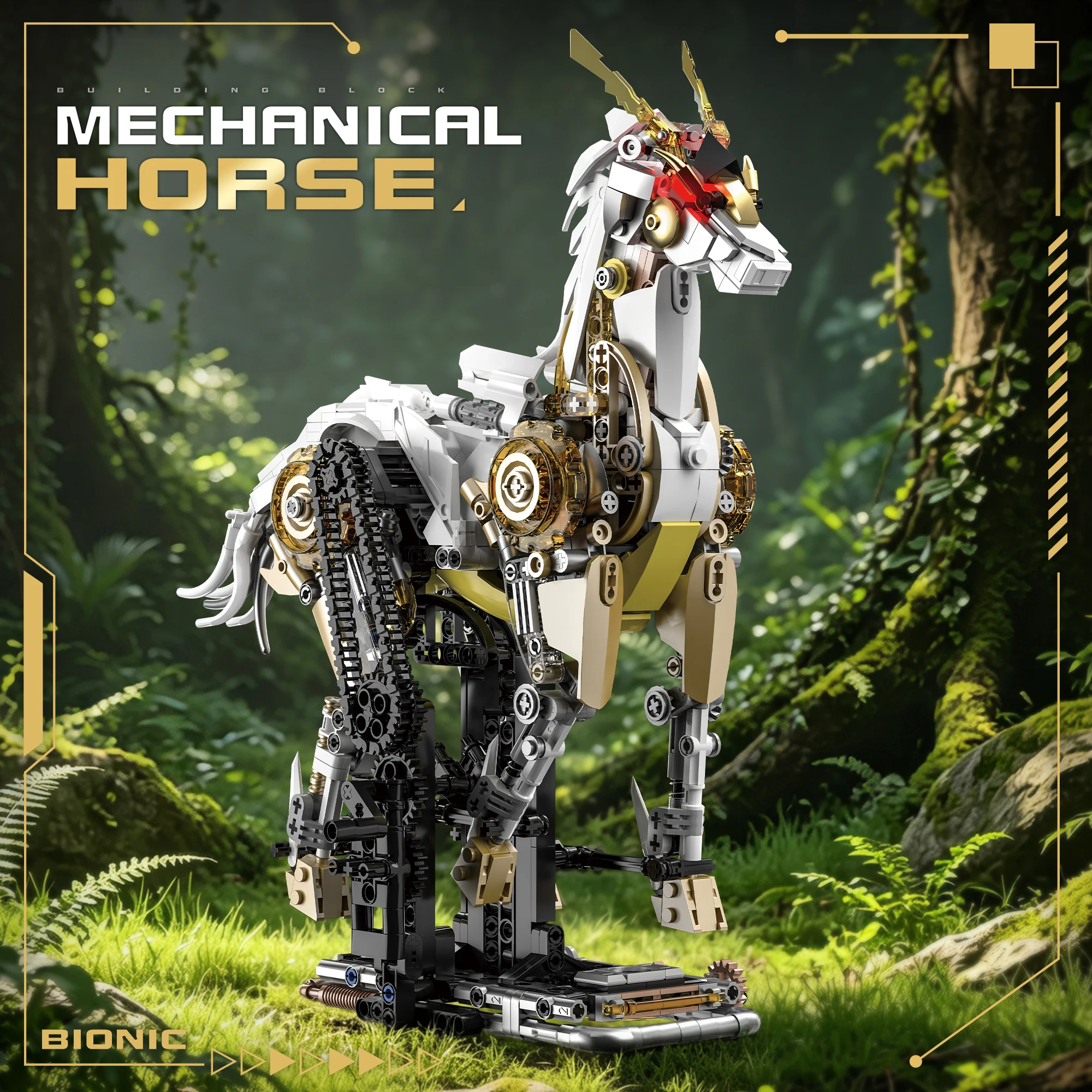 991pcs Mechanical Horse Model Building Blocks Toy DIY Assembly Educational Fun Creative Playsets for Kids And Adults JQ1167
991pcs Mechanical Horse Model Building Blocks Toy DIY Assembly Educational Fun Creative Playsets for Kids And Adults JQ1167