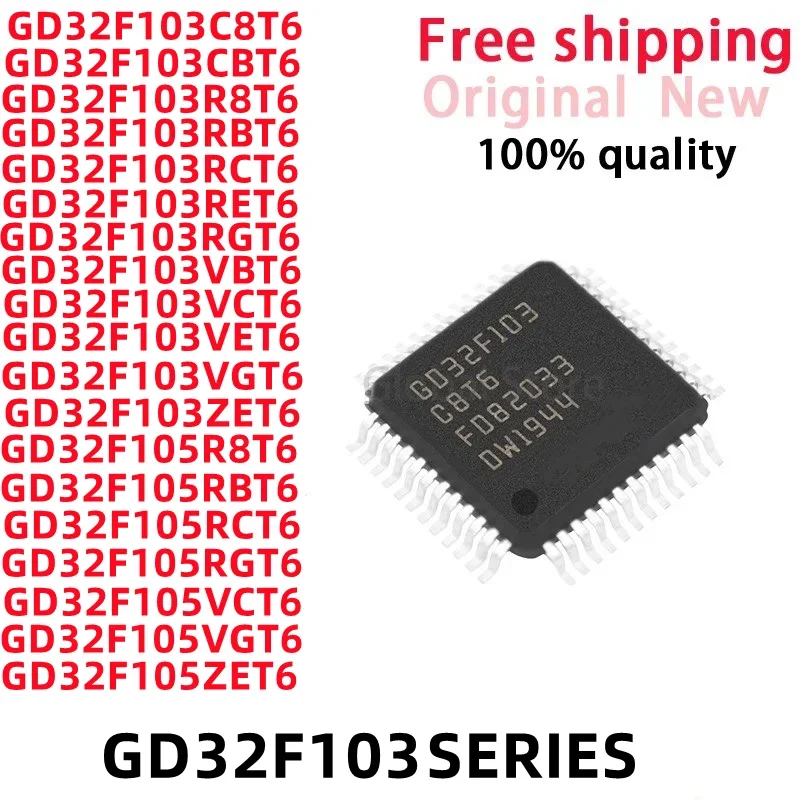 GD32F103C8T6 GD32F103CBT6 GD32F103R8T6 GD32F103RBT6 GD32F103RCT6 GD32F103RET6 GD32F103RGT6 GD32F103VBT6 GD32F103VCT6 GD32F103VET
GD32F103C8T6 GD32F103CBT6 GD32F103R8T6 GD32F103RBT6 GD32F103RCT6 GD32F103RET6 GD32F103RGT6 GD32F103VBT6 GD32F103VCT6 GD32F103VET