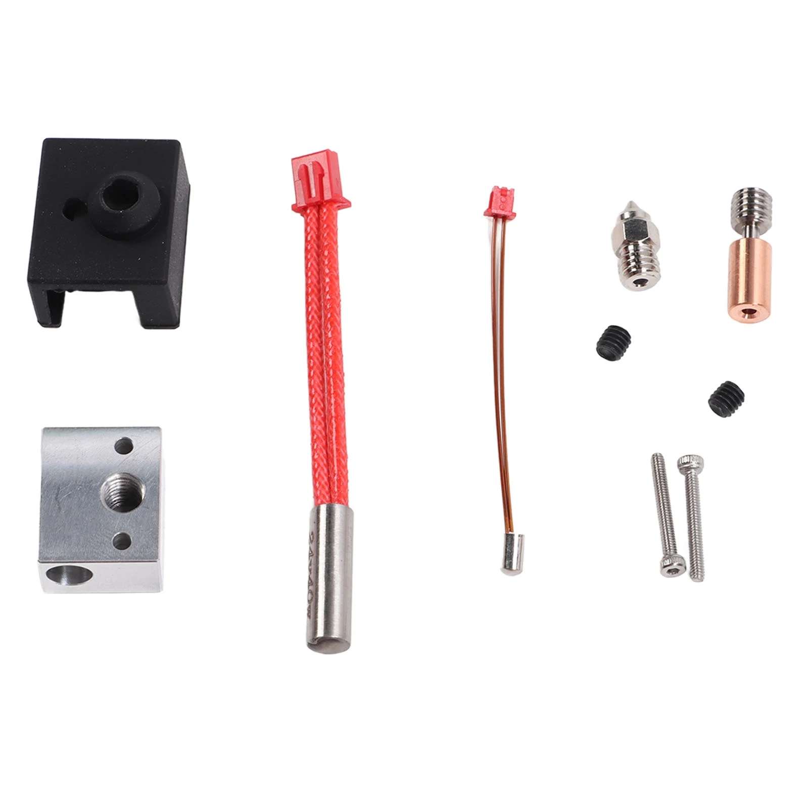 3D Printer Hotend Kit Hot End 300℃ Nozzle Throat Heating Block 24V 40W Set for Ender 3 S1
3D Printer Hotend Kit Hot End 300℃ Nozzle Throat Heating Block 24V 40W Set for Ender 3 S1
