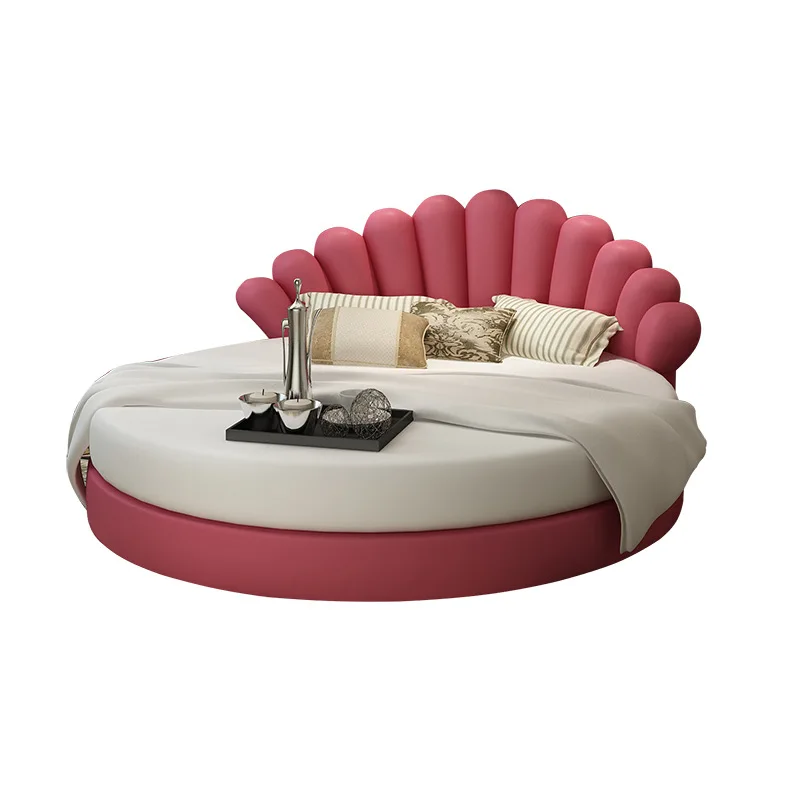 Большая круглая двуспальная современная простая тканевая кровать, электрическая кровать принцессы для пары, отеля
Большая круглая двуспальная современная простая тканевая кровать, электрическая кровать принцессы для пары, отеля