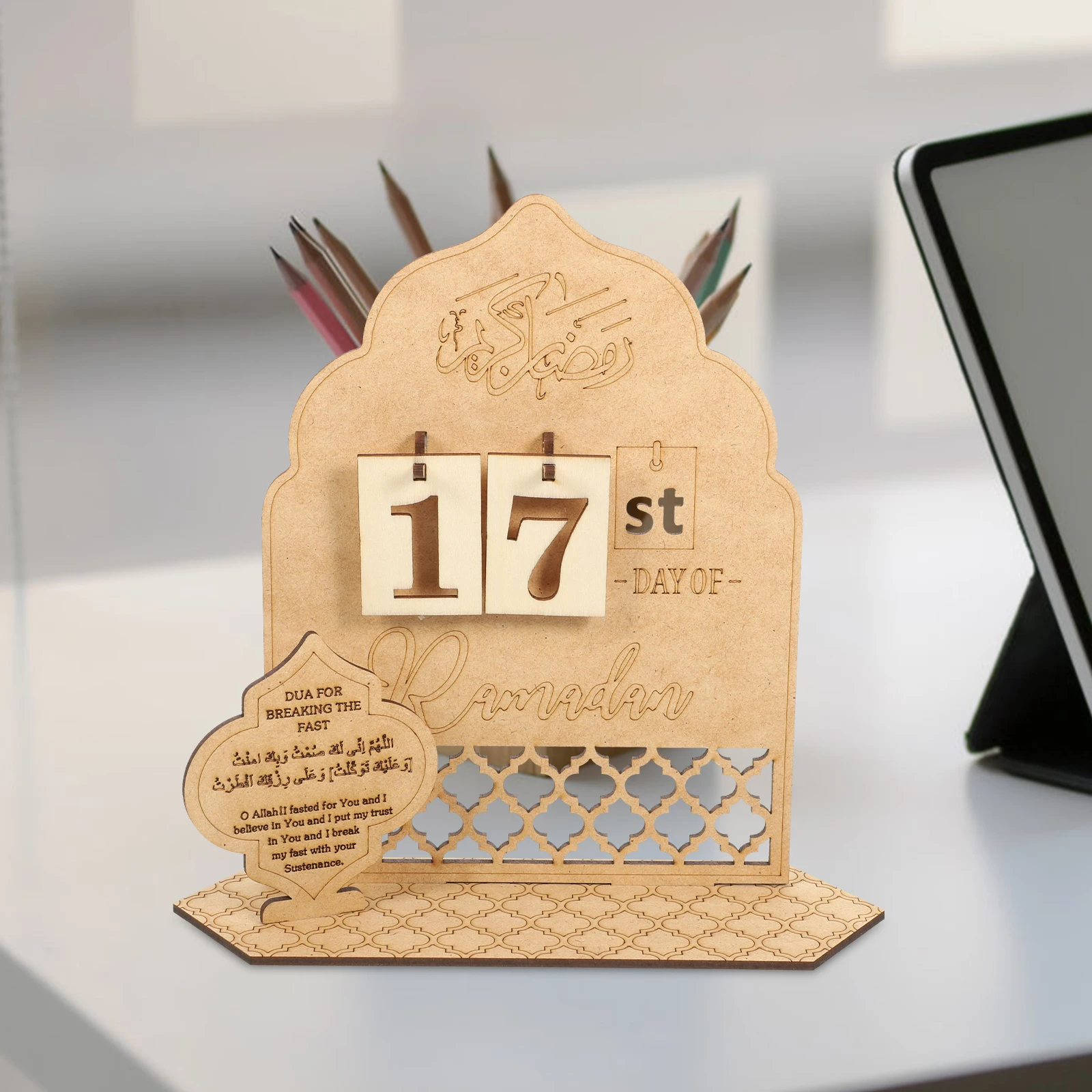 Wooden Desk Calendar Ramadan Mubarak Advent Countdown Festival Decorative Pendant Eid Fitr Home Office Party Gift
Wooden Desk Calendar Ramadan Mubarak Advent Countdown Festival Decorative Pendant Eid Fitr Home Office Party Gift