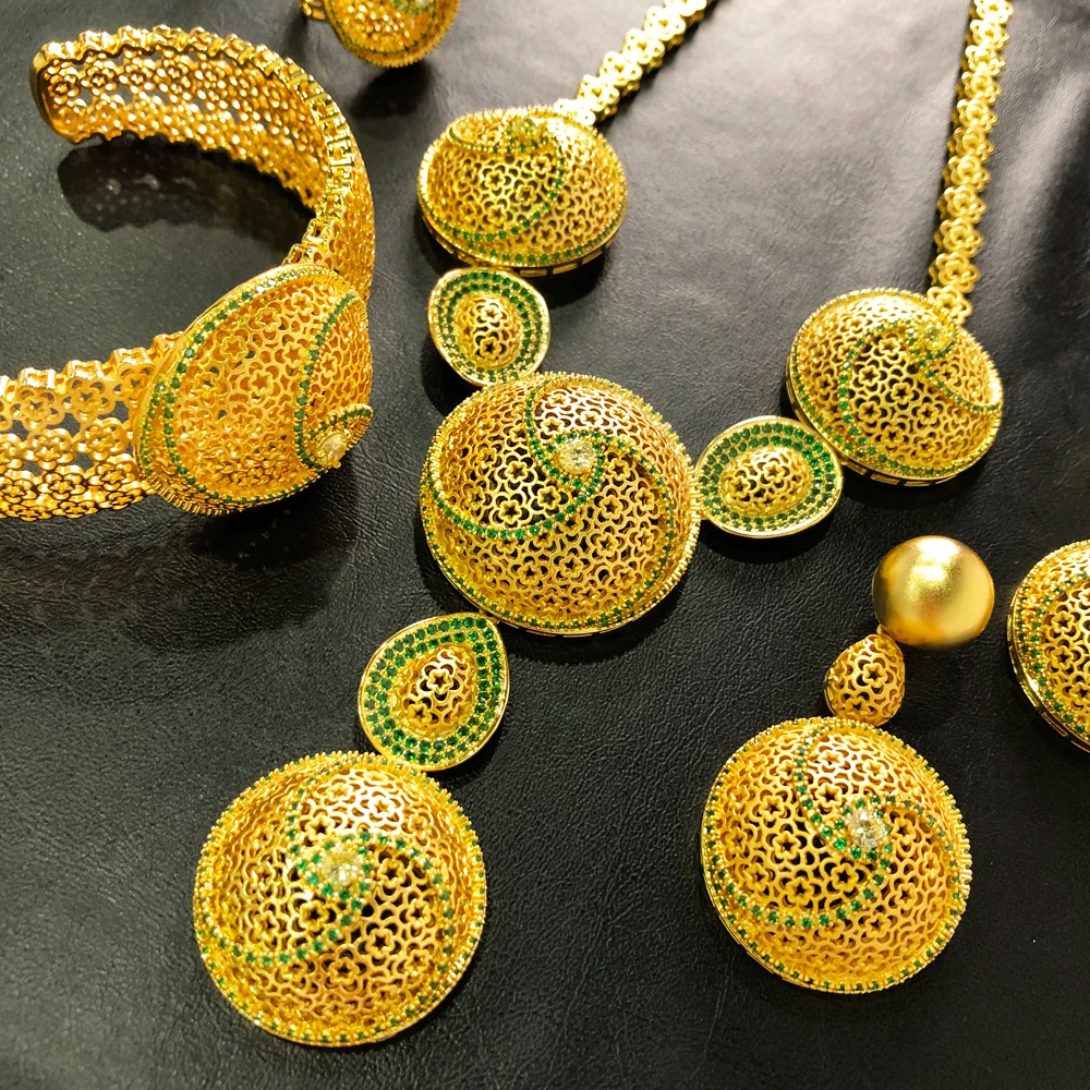 Missvikki Luxury Necklace Bangle Earrings Ring 4PCS Jewelry Sets For Women Wedding Party Crystal Dubai Green Red Big Bridal Gift
Missvikki Luxury Necklace Bangle Earrings Ring 4PCS Jewelry Sets For Women Wedding Party Crystal Dubai Green Red Big Bridal Gift