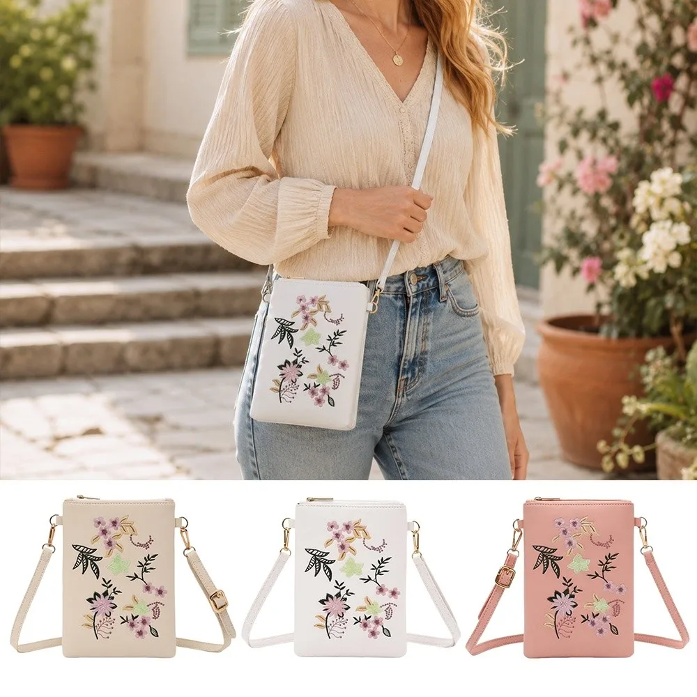 Embroidered Flower Crossbody Phone Pouch Adjustable Strap Large Capacity Messenger Bag Tear Resistant Small Cell Phone Bag
Embroidered Flower Crossbody Phone Pouch Adjustable Strap Large Capacity Messenger Bag Tear Resistant Small Cell Phone Bag