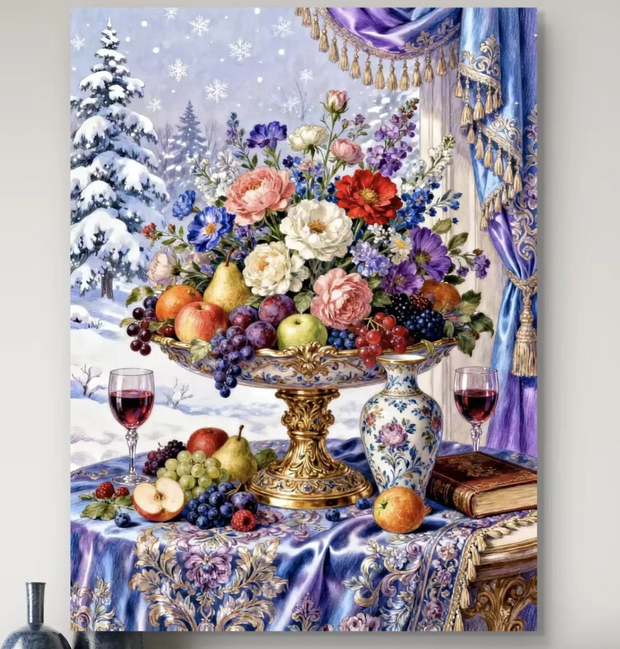9CT 14ct Vase Flowers Winter Printed Kit Cross Stitch Embroidery DIY Needlework Home Crafts With Needles Threads 100 Colors
9CT 14ct Vase Flowers Winter Printed Kit Cross Stitch Embroidery DIY Needlework Home Crafts With Needles Threads 100 Colors