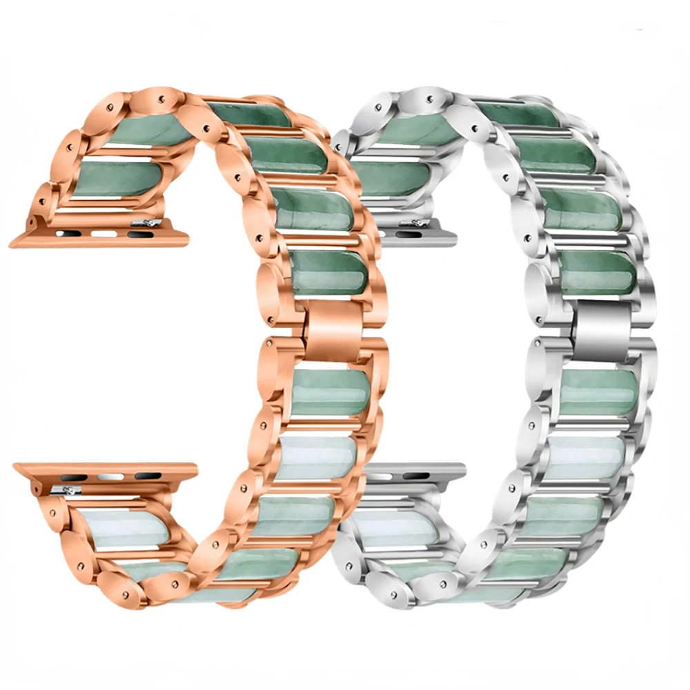 Natural Emerald Strap for Apple Watch 49mm 45mm 41mm 44mm 40mm 42mm 38mm Stainless Steel Wristband iWatch Ultra 8 7 6 5 4 3 2 SE
Natural Emerald Strap for Apple Watch 49mm 45mm 41mm 44mm 40mm 42mm 38mm Stainless Steel Wristband iWatch Ultra 8 7 6 5 4 3 2 SE