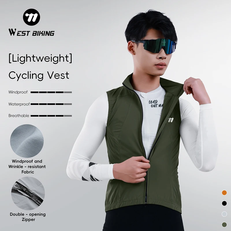 WEST BIKING Men Cycling Vest Lightweight Windproof Sleeveless Bicycle Slim Fit Breathable Quick Dry MTB Road Bike Cycling Vest
WEST BIKING Men Cycling Vest Lightweight Windproof Sleeveless Bicycle Slim Fit Breathable Quick Dry MTB Road Bike Cycling Vest
