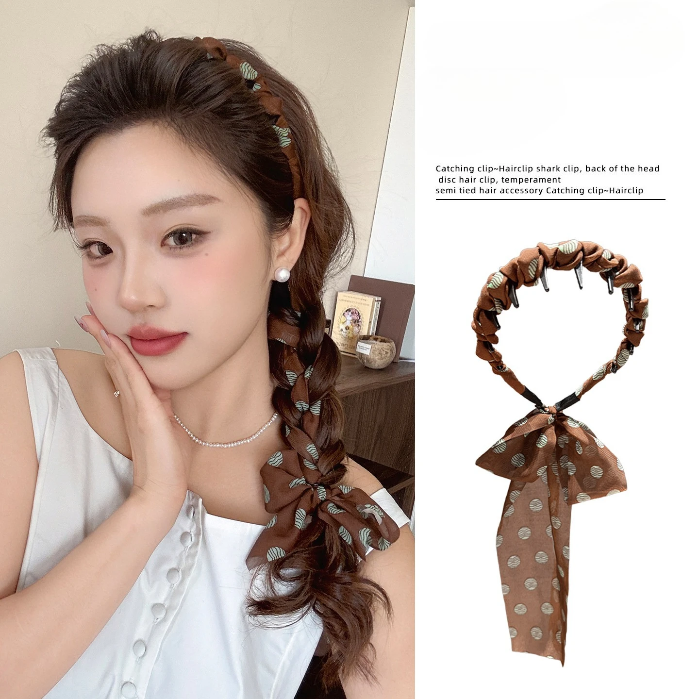 Polka Dot Wrap Headband for Women,Bowknot Long Tail Turban, Elastic Hair Band for Braids Ponytail,2026 New Cute Hair Accessories
Polka Dot Wrap Headband for Women,Bowknot Long Tail Turban, Elastic Hair Band for Braids Ponytail,2026 New Cute Hair Accessories