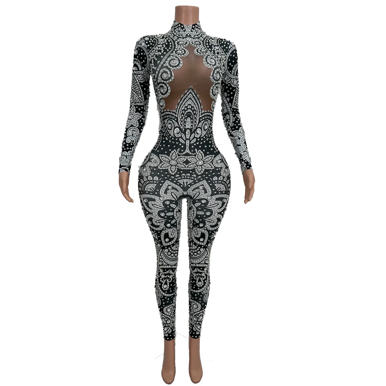 Black Pearl Bodycon Jumpsuits for Women Drag Show Singer Rompers Dance Performance Leotard Club Party Rhinestone Jumpsuits
Black Pearl Bodycon Jumpsuits for Women Drag Show Singer Rompers Dance Performance Leotard Club Party Rhinestone Jumpsuits