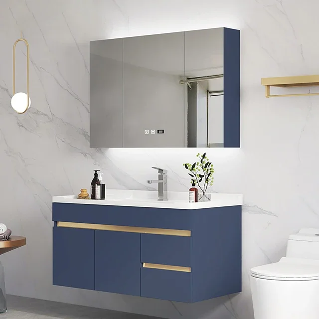Solid wood bathroom cabinet combination luxury wall-mounted toilet vanity sink wash basin Bathroom cabinet with Smart mirror
Solid wood bathroom cabinet combination luxury wall-mounted toilet vanity sink wash basin Bathroom cabinet with Smart mirror