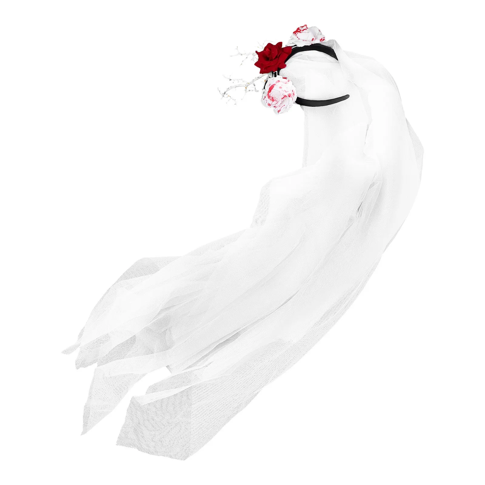 Партийный головной убор-вуаль для невесты на Хэллоуин с длинными драпированными элементами, аксессуар для костюма призрака, реквизит для фотосессий на маскарадных вечеринках для женщин
Партийный головной убор-вуаль для невесты на Хэллоуин с длинными драпированными элементами, аксессуар для костюма призрака, реквизит для фотосессий на маскарадных вечеринках для женщин