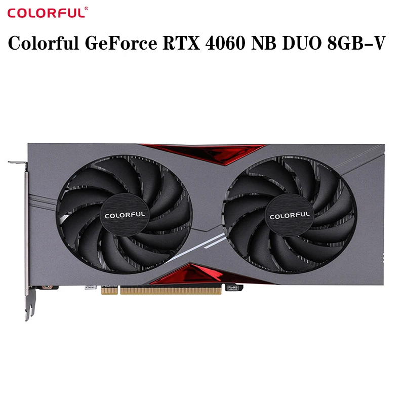 Цветная графическая карта GeForce RTX 4060 NB DUO 8GB-V с двойным вентилятором, маленькое шасси
Цветная графическая карта GeForce RTX 4060 NB DUO 8GB-V с двойным вентилятором, маленькое шасси