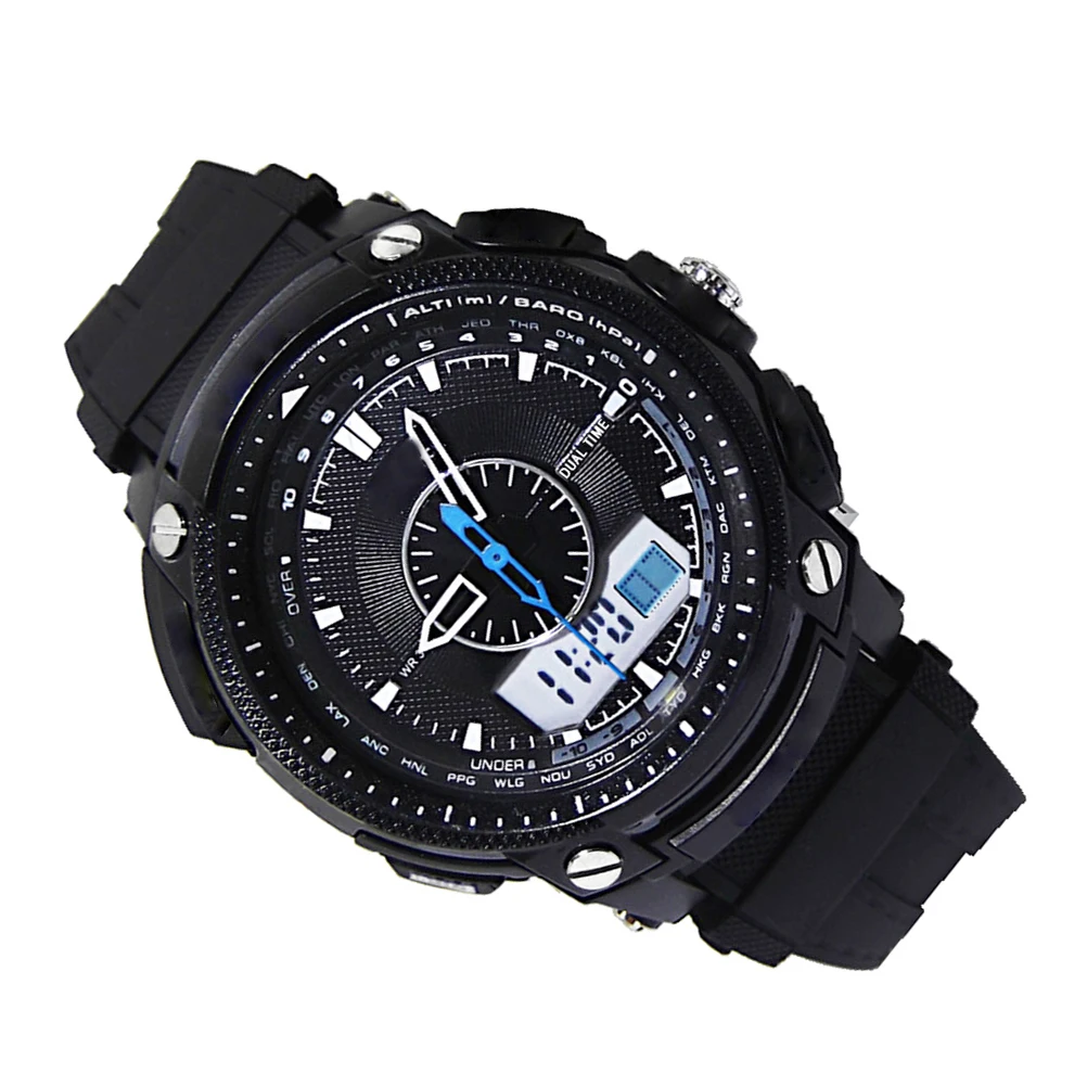 AD1209 Black Electronic for Men Dual Movement Waterproof Sports Watch Dual Time Date Alarm LED Display Digital for Travel
AD1209 Black Electronic for Men Dual Movement Waterproof Sports Watch Dual Time Date Alarm LED Display Digital for Travel