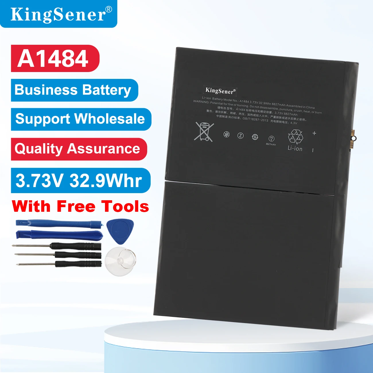 A1484 8827mAh Tablet Battery For iPad Air 1 iPad 5 6 7 8 9 A1474 A1475 A1476 A1822 A1823 A1893 A1954 A2197 A2198 A2200 A2270
A1484 8827mAh Tablet Battery For iPad Air 1 iPad 5 6 7 8 9 A1474 A1475 A1476 A1822 A1823 A1893 A1954 A2197 A2198 A2200 A2270