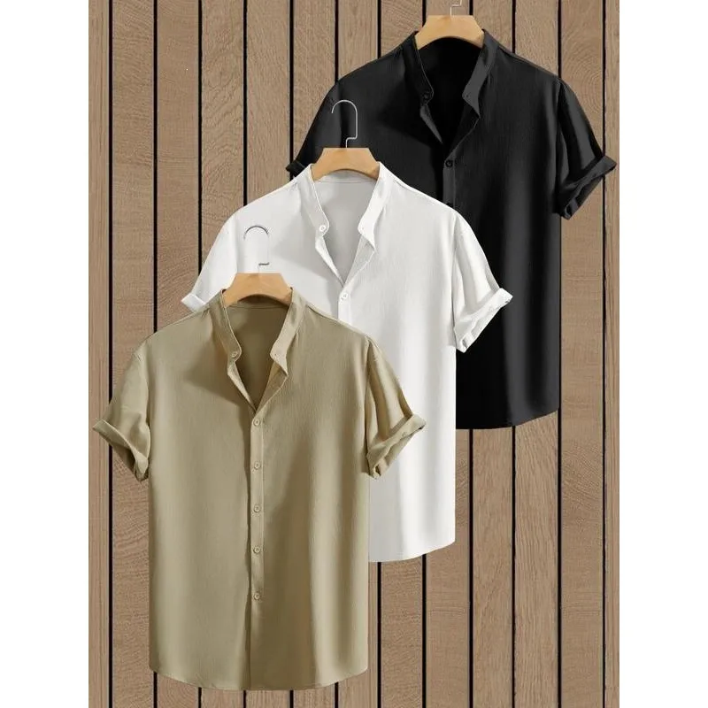 Textured Short Sleeve Shirt Folded Texture Shirt Women's Spring Season Non-deformable Short Sleeve Pure Color Shirt
Textured Short Sleeve Shirt Folded Texture Shirt Women's Spring Season Non-deformable Short Sleeve Pure Color Shirt