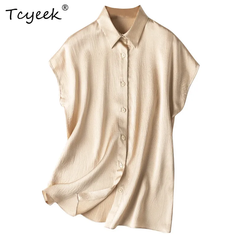 Tcyeek 20MM 100% Real Mulberry Silk Shirt Women Clothes Elegant Womens Tops Summer Shirts Cardigan New Style Camisa Feminina
Tcyeek 20MM 100% Real Mulberry Silk Shirt Women Clothes Elegant Womens Tops Summer Shirts Cardigan New Style Camisa Feminina
