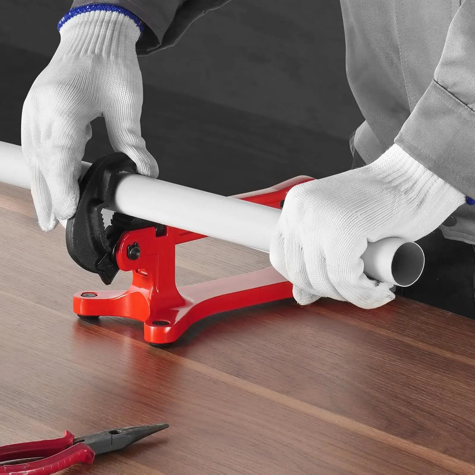 Bench Mounted Pipe Vise Adjustable Aluminum Clamp Nonslip Pipeline Support Tool for Maintenance and Fittings
Bench Mounted Pipe Vise Adjustable Aluminum Clamp Nonslip Pipeline Support Tool for Maintenance and Fittings